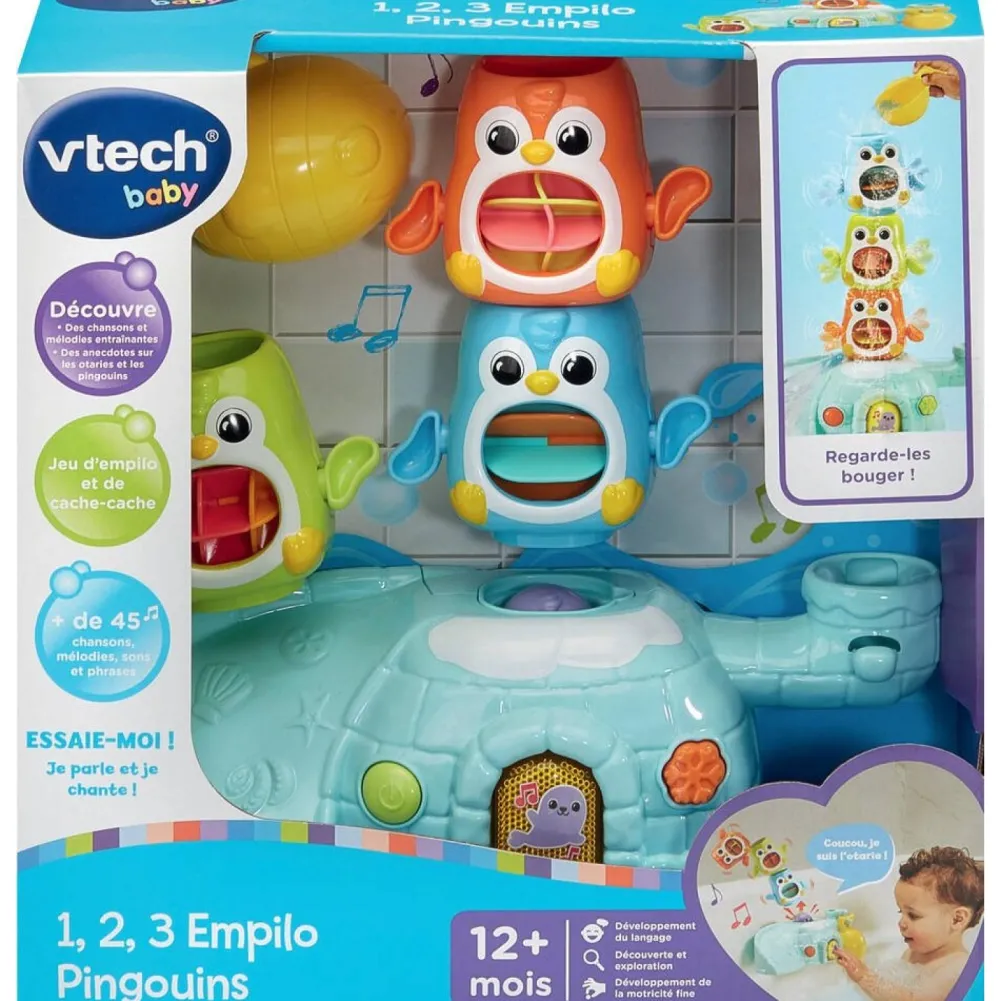Varta 1 2 3 empilo pingouins Vtech Baby^ Jouets De Bain