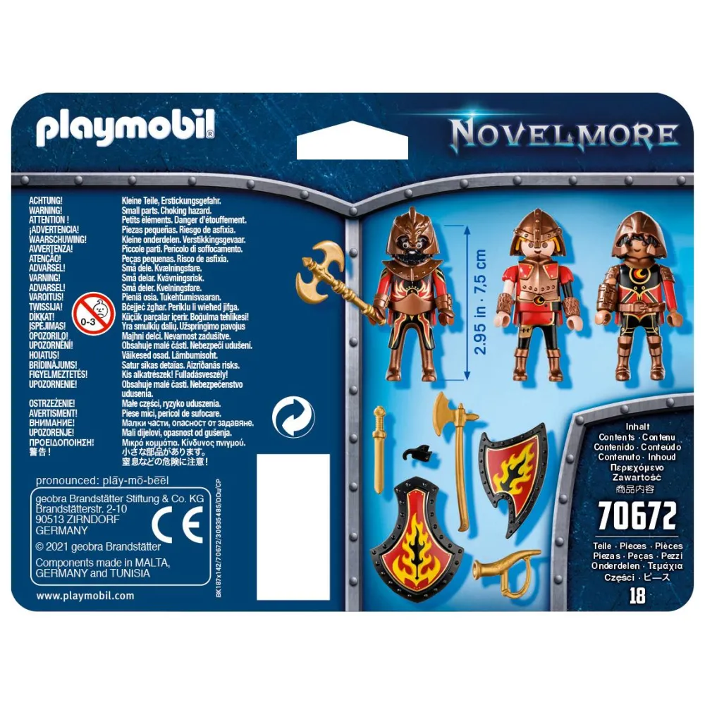 Playmobil 3 combattants Burnham Raiders Novelmore 70672^ Les Pirates, Chevaliers, Cowboys Et Indiens