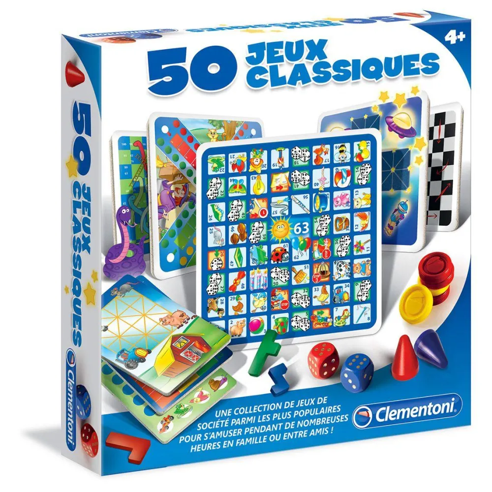 Clementoni 50 jeux classiques^ Jeux Traditionnels Et Poker