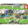 Educa Borras 2 Puzzles 100 Pièces - Monde Des Dinos^ Puzzles De 100 À 499 Pièces
