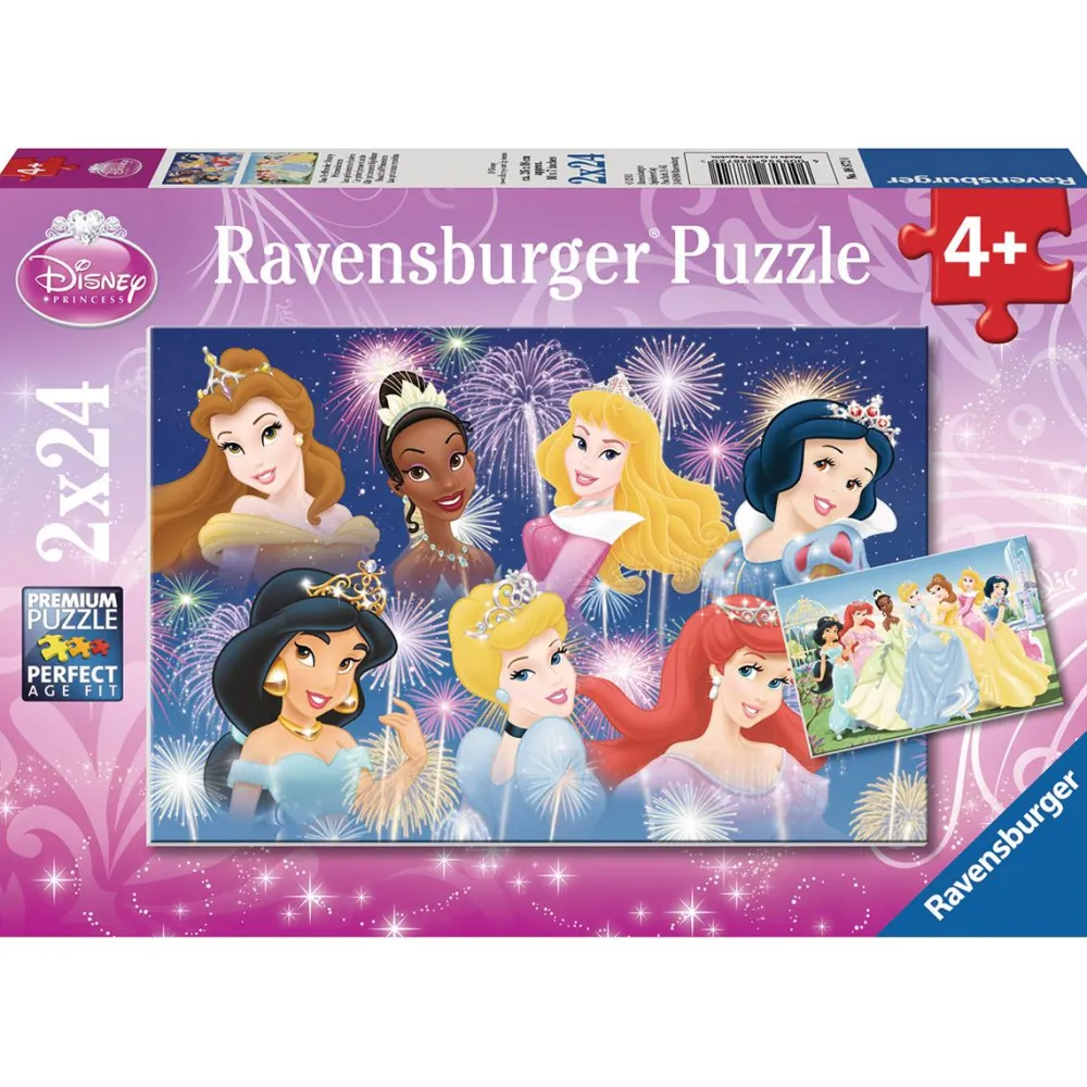 Ravensburger 2 puzzles 24 pièces Princesses réunies^Enfant Puzzles Bébés Et Enfants