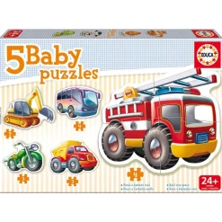 Educa Borras 5 Puzzles Évolutifs, Modèles De Véhicules^Enfant Puzzles Bébés Et Enfants