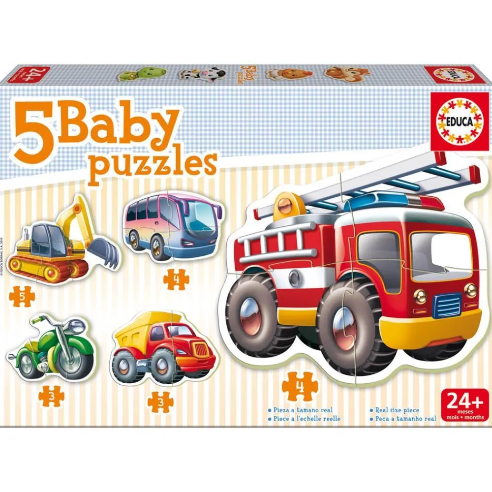 Educa Borras 5 Puzzles Évolutifs, Modèles De Véhicules^Enfant Puzzles Bébés Et Enfants