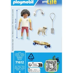 Playmobil Adolescent avec chien My Life 71612^ Le Sport, Les Loisirs Et Les Vacances