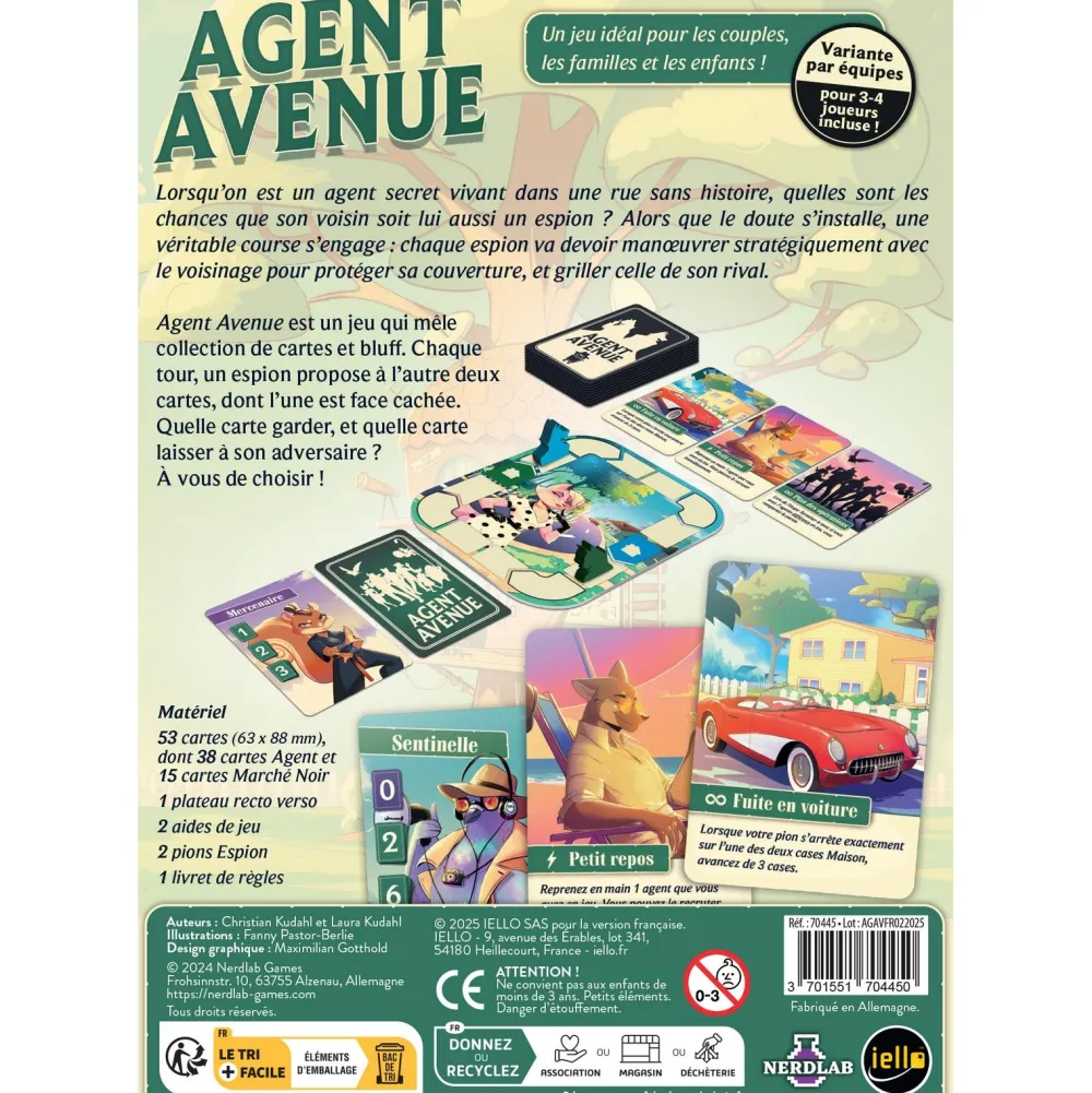 Iello Agent Avenue^ Jeux De Stratégie Et De Réflexion
