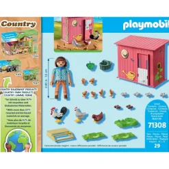 Playmobil Agricultrice et poulailler Country 71308^ La Ferme Et L'Univers Agricole