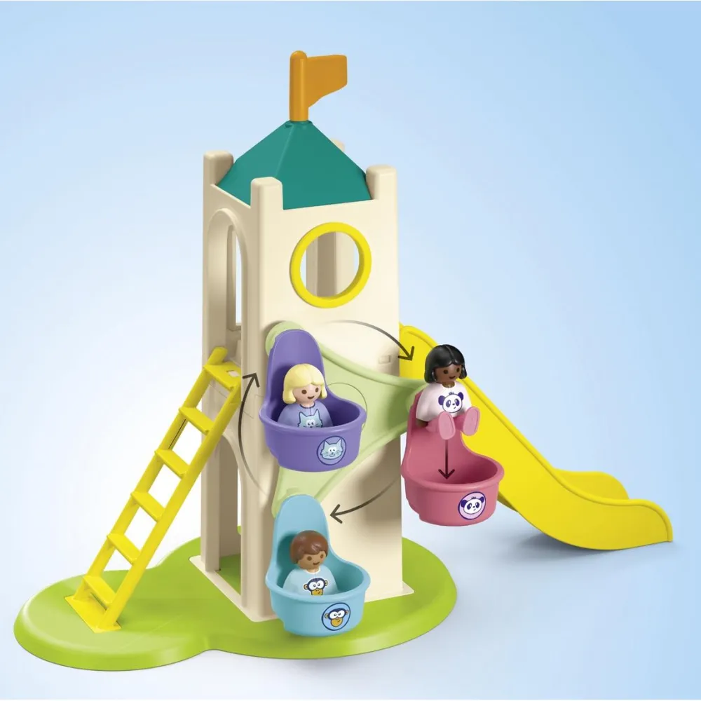Playmobil Aire de jeu avec toboggan géant Junior 71703^ La Ville, La Police Et Les Secours