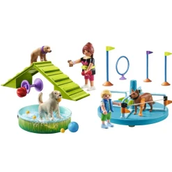 Playmobil Aire de jeux pour chiens et personnages My Life 71745^ Les Animaux