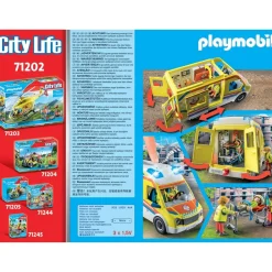 Varta Ambulance avec effets lumineux Playmobil City Life 71202^ La Ville, La Police Et Les Secours