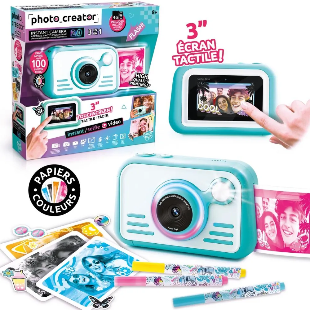 Canal Toys Appareil photo instantané 2.0 - 3 en 1 - Photo creator^ Appareils Photos Et Vidéo