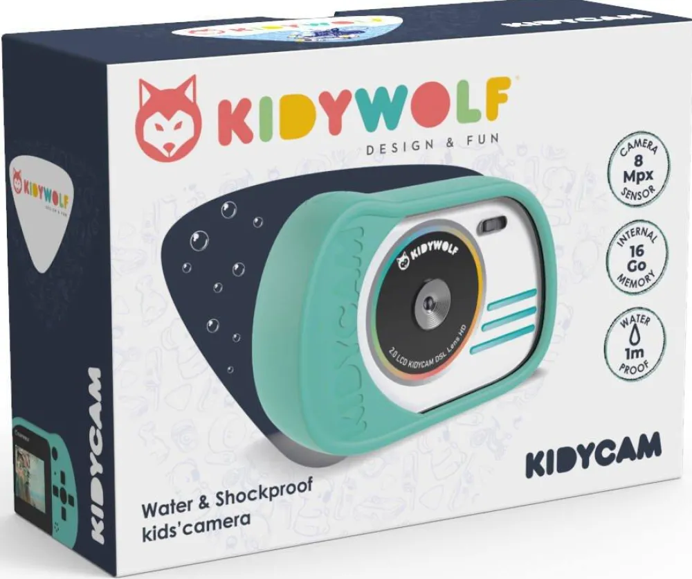 KIDYWOLF Appareil photo étanche turquoise Kidicam^ Appareils Photos Et Vidéo
