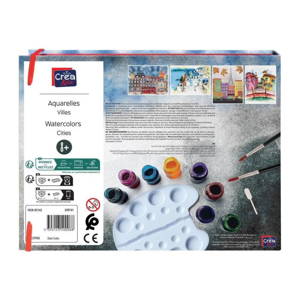 CREA & CIE Aquarelle jolies villes^ Peinture