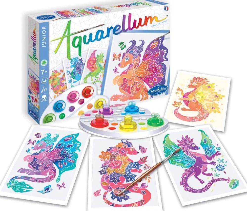 Sentosphu00e8re Aquarellum junior Dragons des 4 saisons^ Peinture