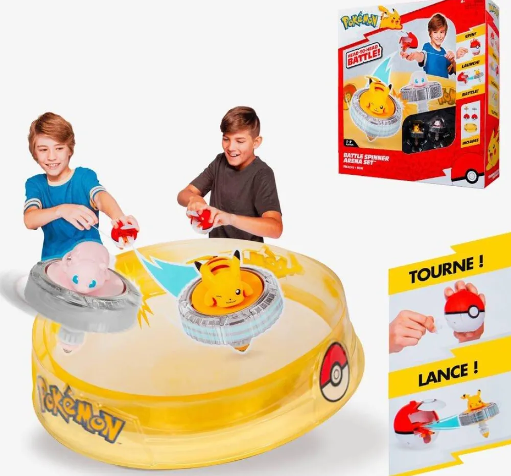 Bandai Arène avec deux Spinners Pokémon^ Les Figurines Interactives Et À Fonction