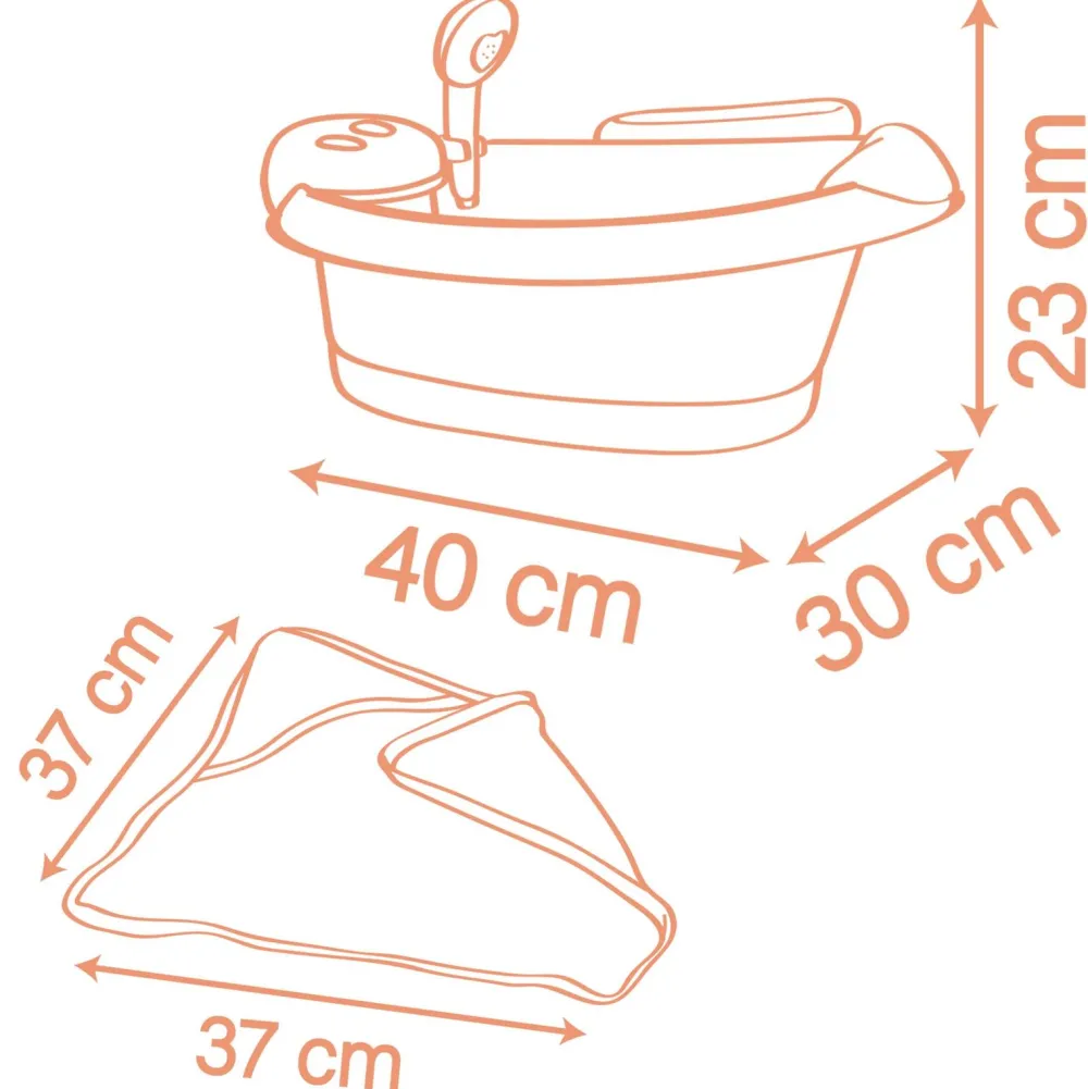 Smoby Baignoire balneo Baby Nurse^ Accessoires De Soin