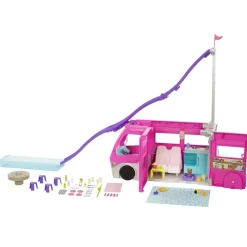 Mattel Barbie - Mega Camping Car Transformable^ Poupées Mannequins|Camions Et Bus