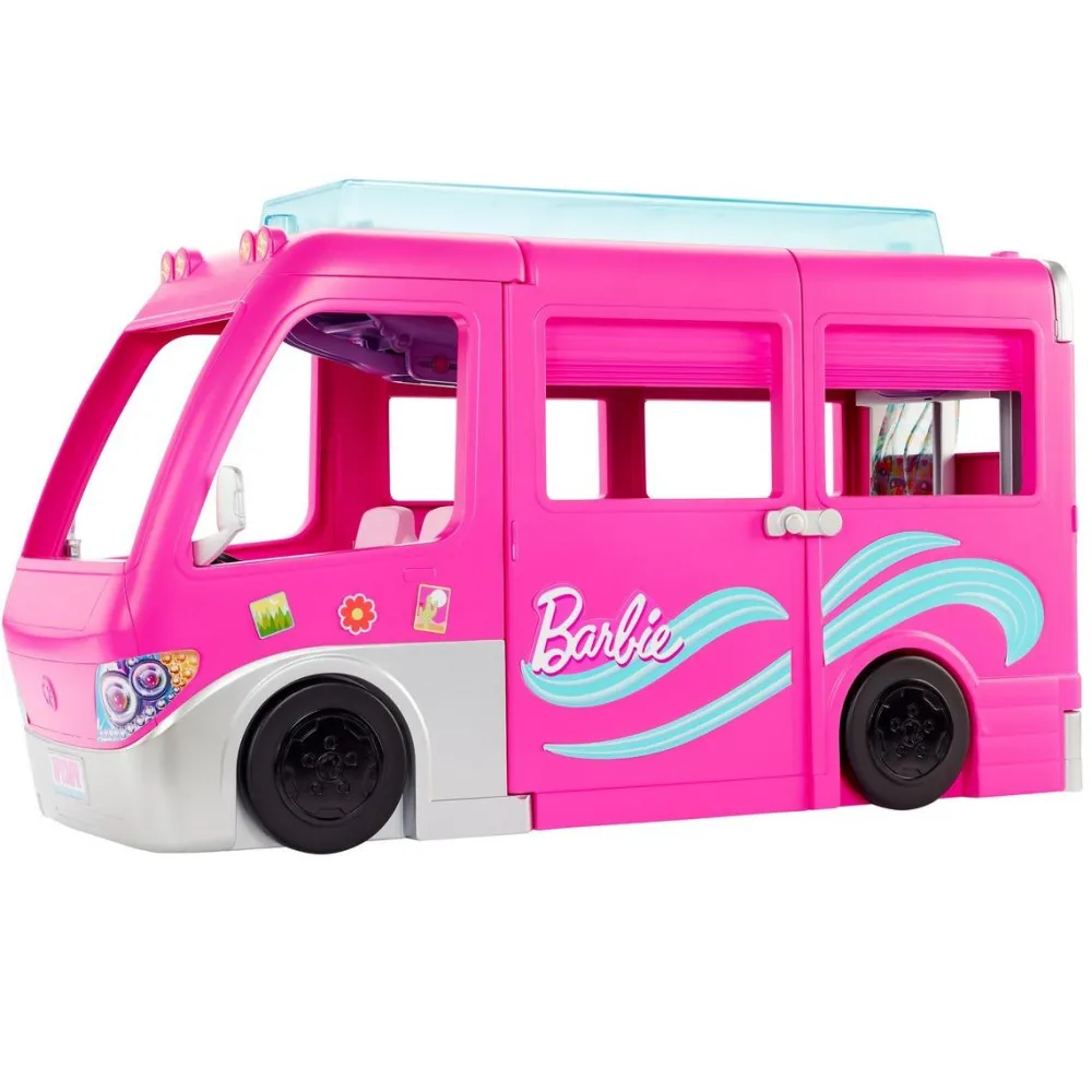 Mattel Barbie - Mega Camping Car Transformable^ Poupées Mannequins|Camions Et Bus