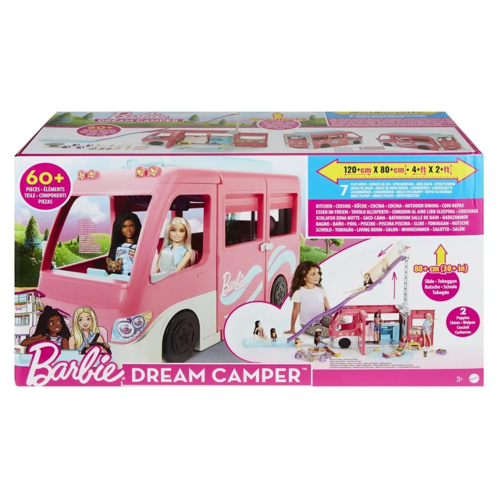Mattel Barbie - Mega Camping Car Transformable^ Poupées Mannequins|Camions Et Bus
