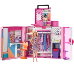 Mattel Barbie : Poupée et coffret dressing deluxe^ Poupées Mannequins