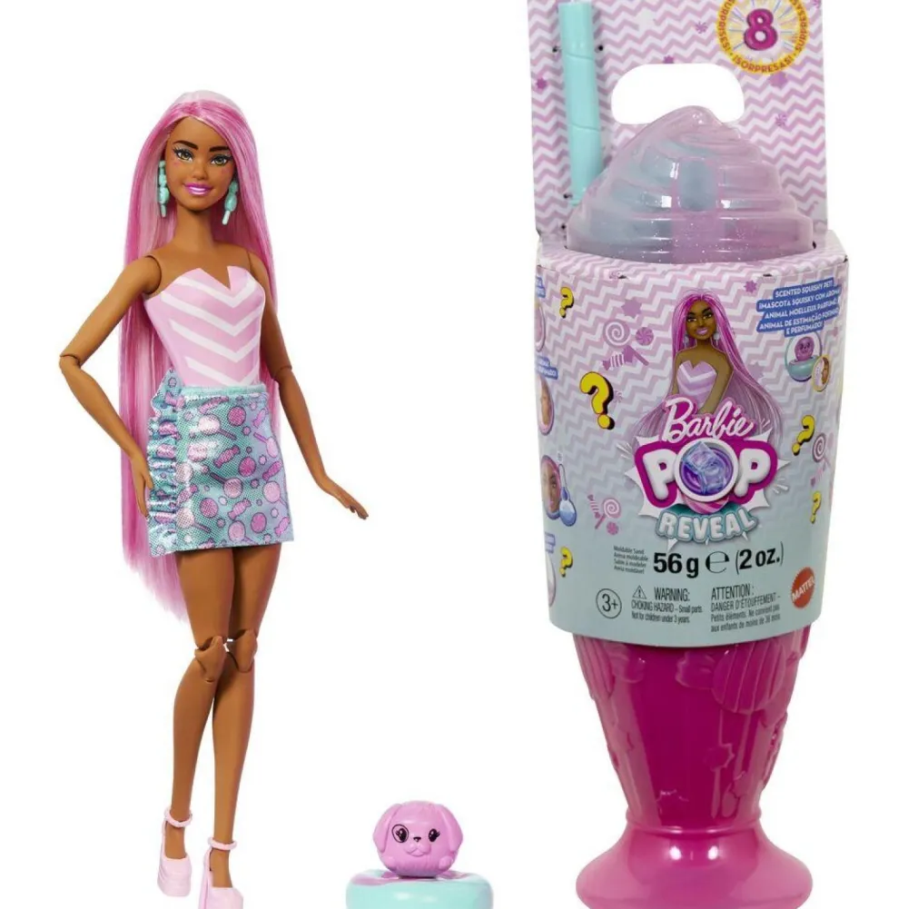Mattel Barbie Pop Reveal gourmandise rose^ Poupées Mannequins