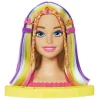 Mattel Barbie Ultra chevelure - Tête à coiffer blonde mèches arc-en-ciel^ Maquillage Et Beauté