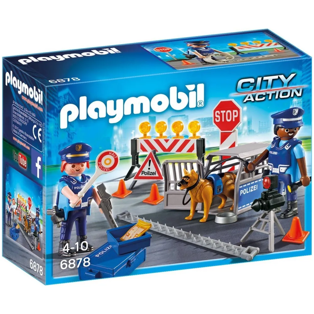 Playmobil Barrage de police - City Action 6878^ La Ville, La Police Et Les Secours