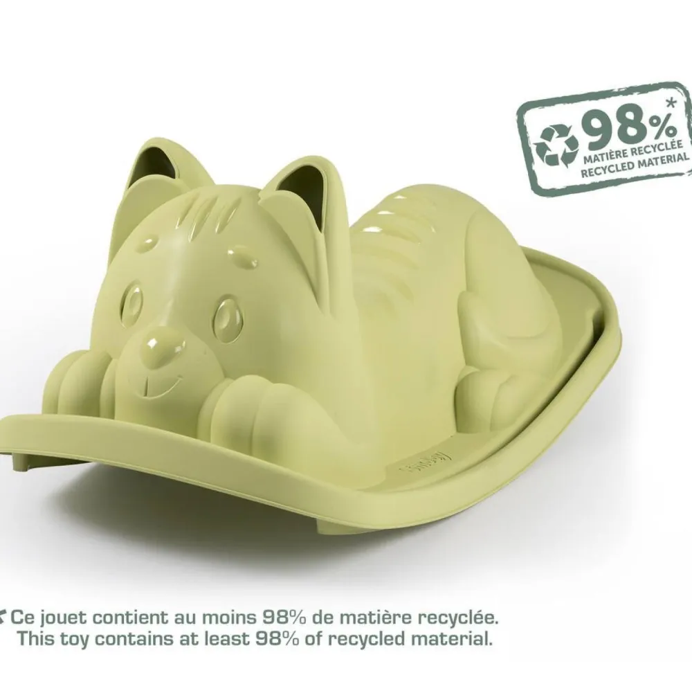Smoby Bascule chat vert life^ Maisons, Toboggans Et Jeux D'Extérieur