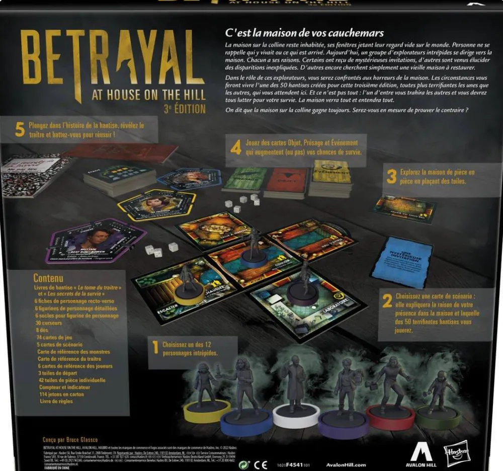 Hasbro Gaming Betrayal At House On The Hill" - 3e Édition^ Jeux De Stratégie Et De Réflexion