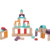 Okou00efa Bloc de construction 50 pièces en bois^ Jeux De Construction En Bois