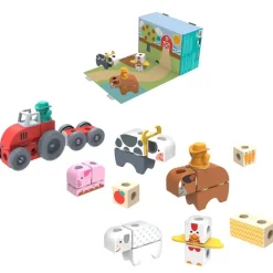 Melissa & Doug Blockables 56 pièces La Ferme^ Jeux De Construction En Bois
