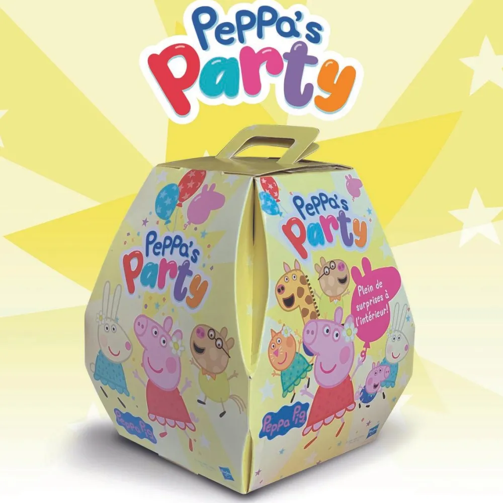 Hasbro Boite Surprise Peppa Pig avec figurines, stickers et poster^ Les Héros Et Personnages