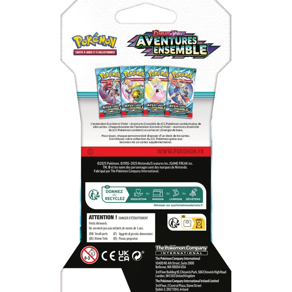 Asmodu00e9e Booster Pokémon Ecarlate et Violet Aventures ensemble^ Cartes À Collectionner