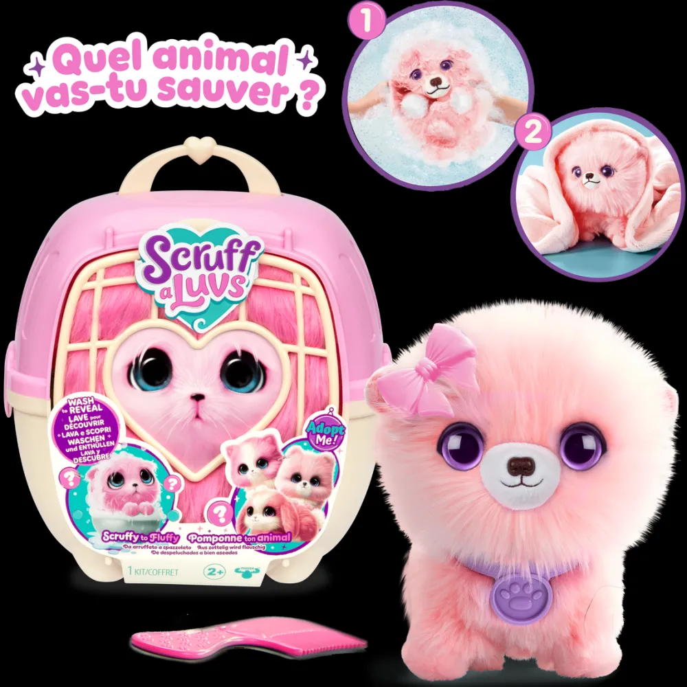 Moose Boule de poils rose - Scruff a luvs^ Peluches Animaux