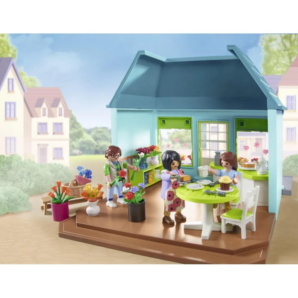 Playmobil Boutique de fleuriste et salon de thé MY LIFE 71807^ La Ville, La Police Et Les Secours