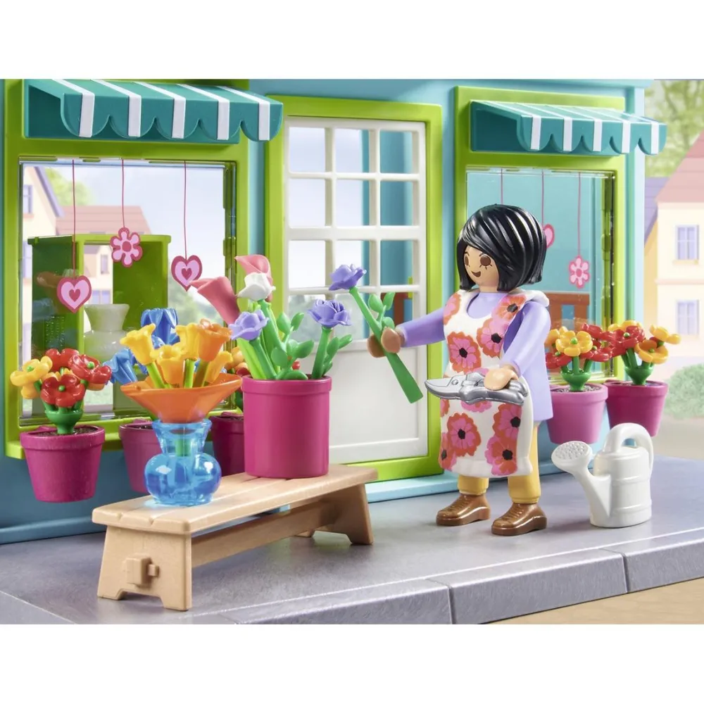 Playmobil Boutique de fleuriste et salon de thé MY LIFE 71807^ La Ville, La Police Et Les Secours