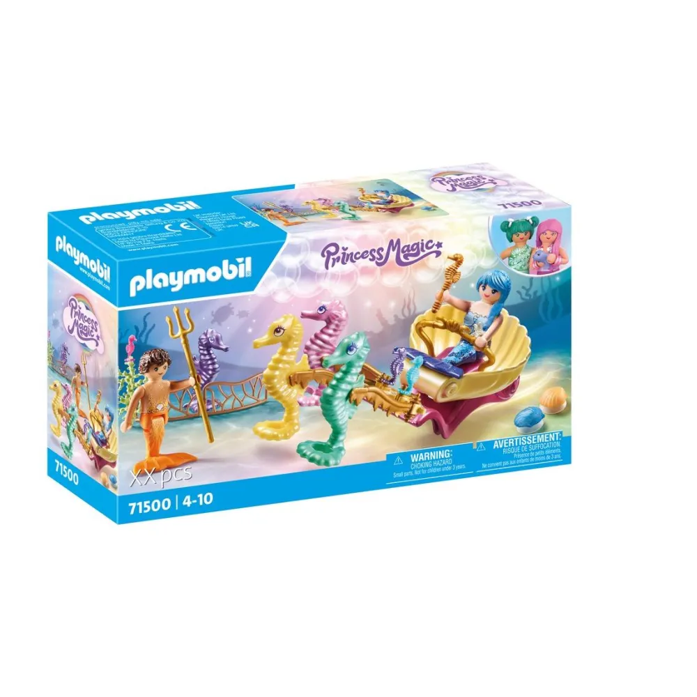 Playmobil Calèche avec sirènes et hippocampes Princess Magic 71500^ Les Princesses Et Fées