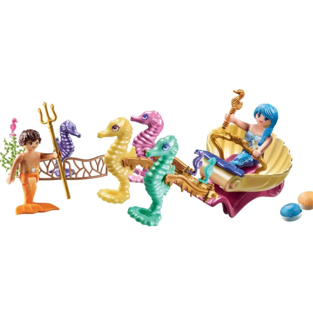 Playmobil Calèche avec sirènes et hippocampes Princess Magic 71500^ Les Princesses Et Fées