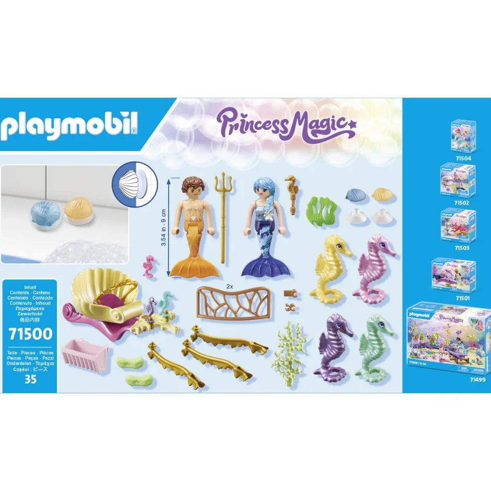 Playmobil Calèche avec sirènes et hippocampes Princess Magic 71500^ Les Princesses Et Fées