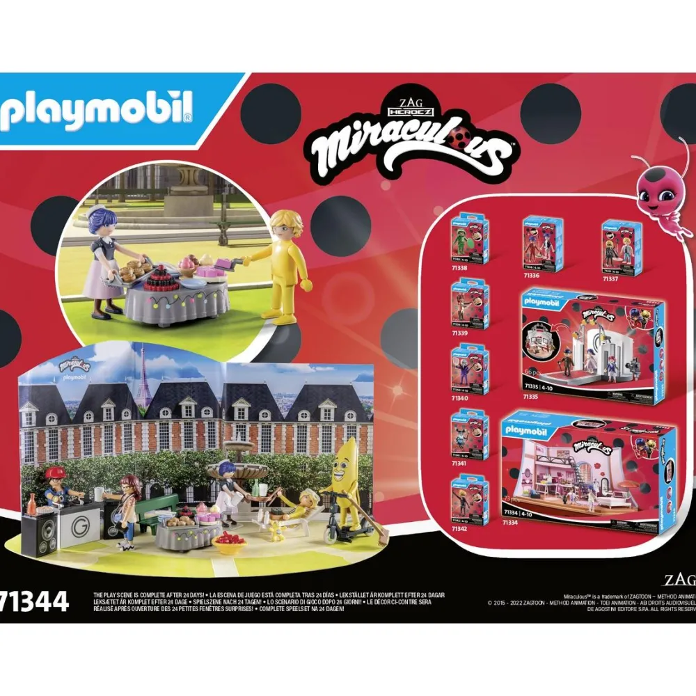 Playmobil Calendrier de l'Avent Miraculous Pique-nique Paris Miraculous 71344^ Les Héros Et Personnages