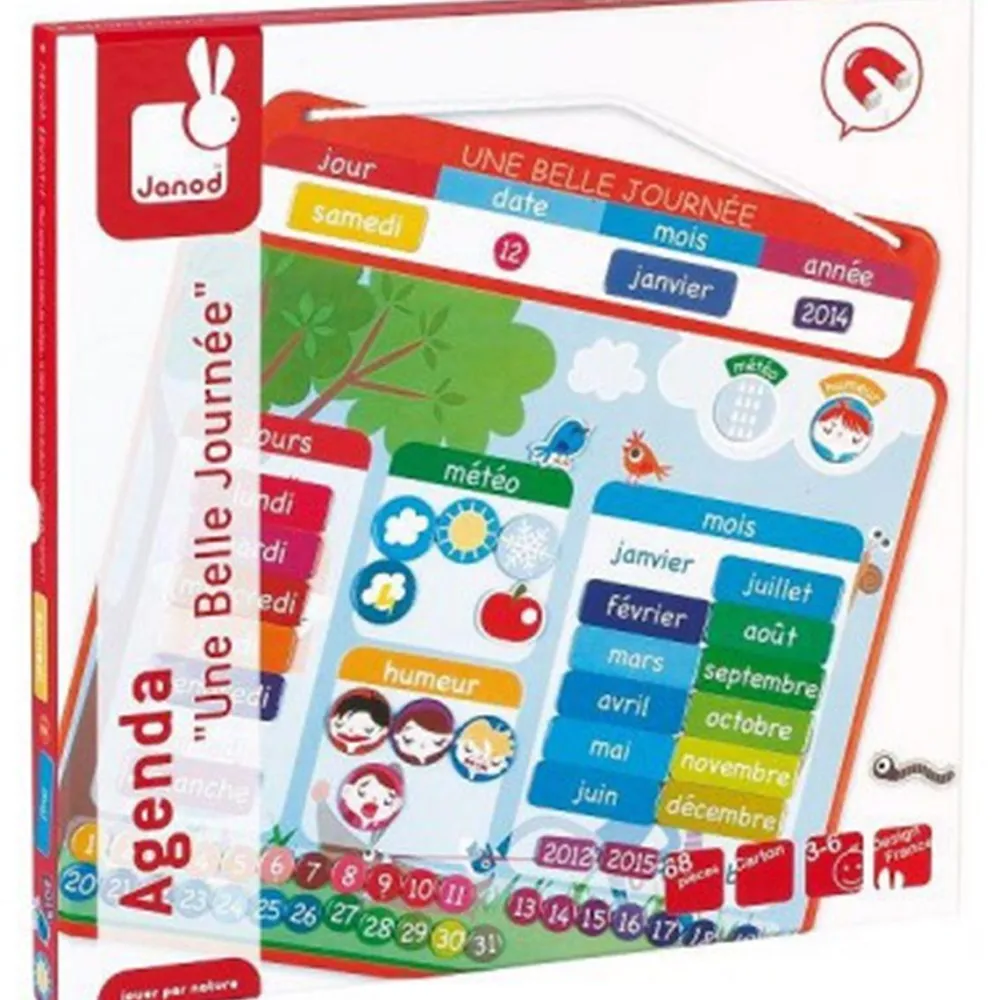 Janod Calendrier magnétique^ Apprentissage Du Temps Et De La Saisonnalité