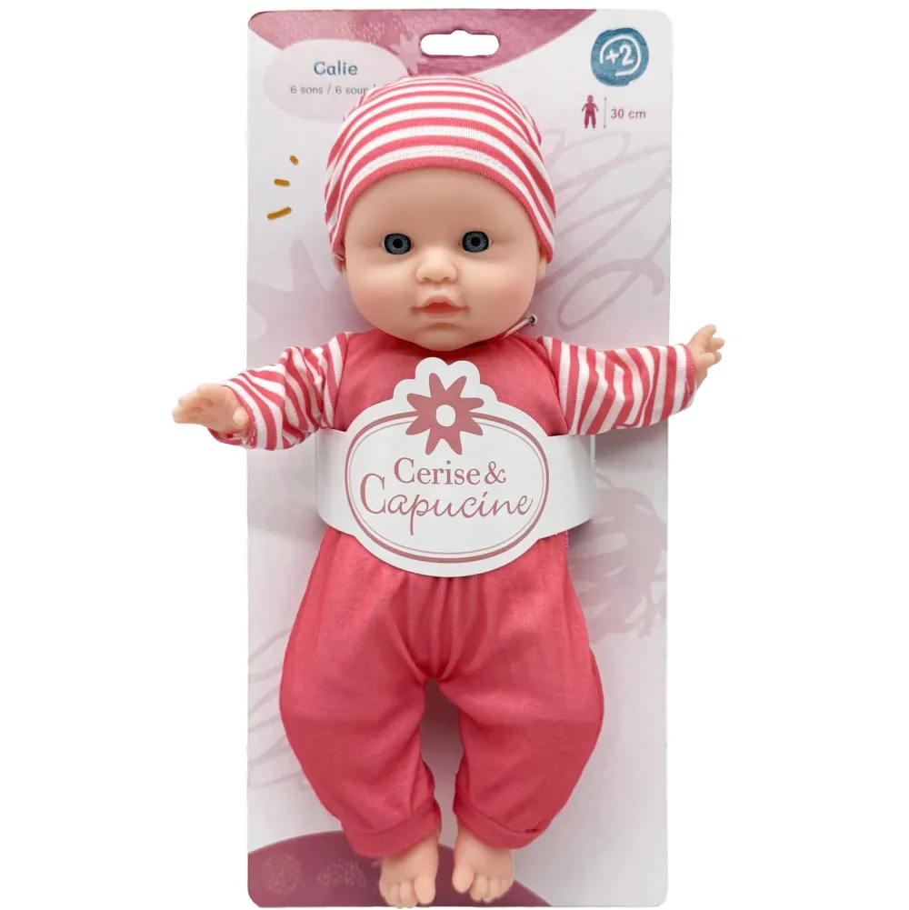 Cerise & Capucine Calie prononce 6 sons - Poupée 30 cm^ Poupons Interactifs