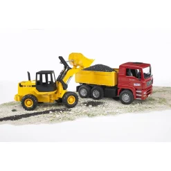 Bruder Camion benne Man et chargeur^ Véhicules Agricoles Et De Chantier