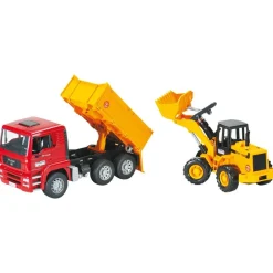 Bruder Camion benne Man et chargeur^ Véhicules Agricoles Et De Chantier