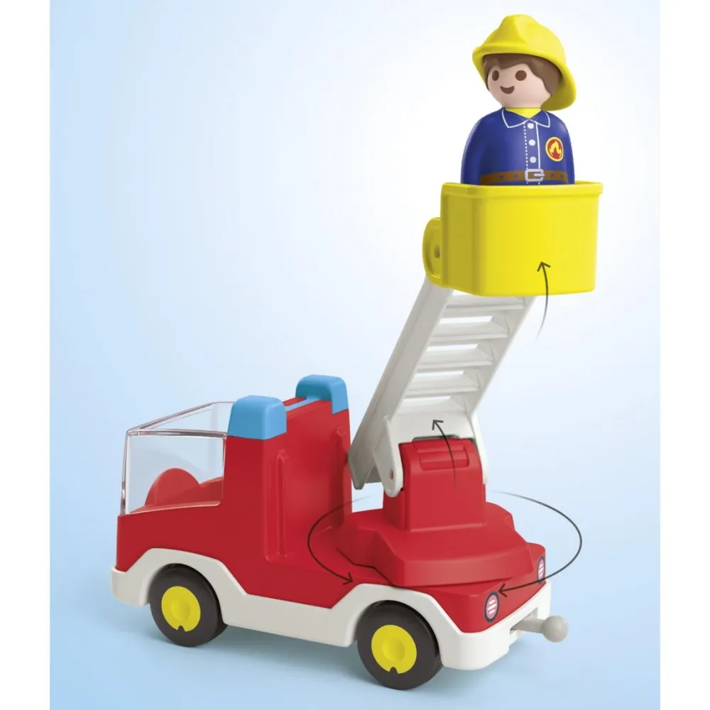 Playmobil Camion de pompier avec échelle Junior 71683^ La Ville, La Police Et Les Secours