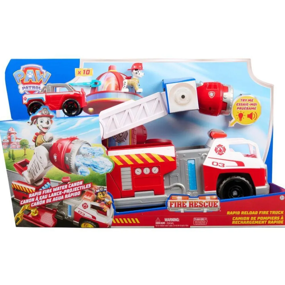 Spin Master Camion de pompier deluxe et figurine Marcus - Fire Rescue La Pat Patrouille^ Camions Et Bus