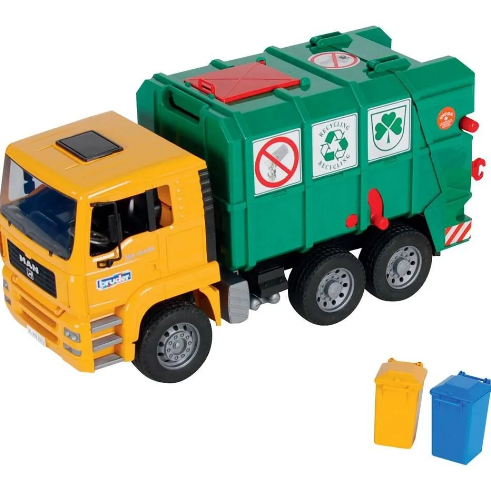 Bruder Camion Poubelle Vert Man Tga^ Camions Et Bus