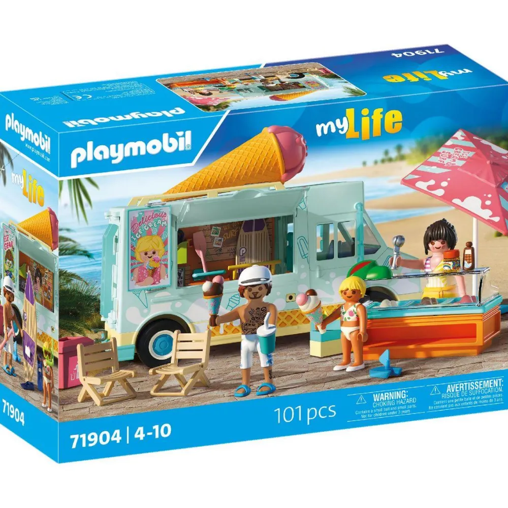 Playmobil Camion vendeur de glaces & 3 personnages My Life 71904^ Le Sport, Les Loisirs Et Les Vacances