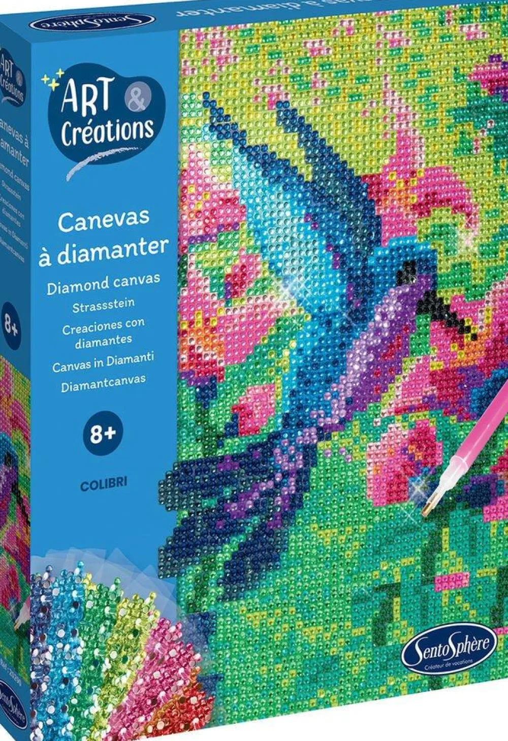 Sentosphu00e8re Canevas à diamanter Colibri - Art et créations^ Sables, Paillettes Et Mosaïques