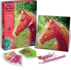 Sentosphu00e8re Canevas Diamanter Cheval Art Créations^ Sables, Paillettes Et Mosaïques