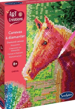 Sentosphu00e8re Canevas Diamanter Cheval Art Créations^ Sables, Paillettes Et Mosaïques